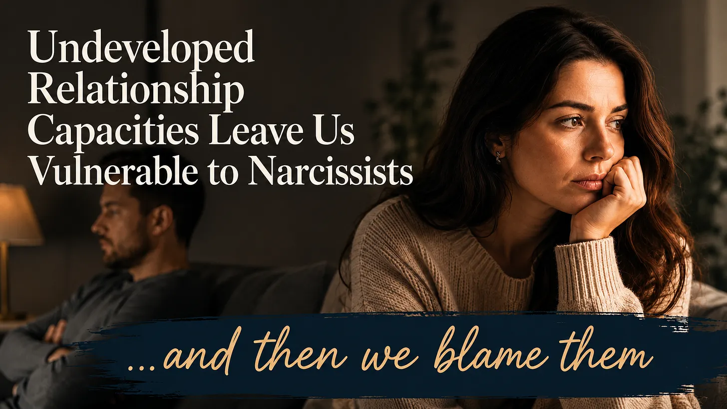 Undeveloped Relationship Capacities Leave Us Vulnerable to Narcissists